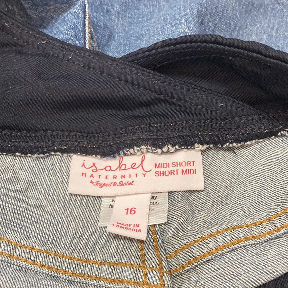 Isabel Maternity MIDI Denim short - Picture 4 of 4